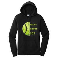 If You Want A Soft Serve Go Get Ice Cream Funny Tennis Women's Pullover Hoodie