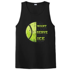 If You Want A Soft Serve Go Get Ice Cream Funny Tennis PosiCharge Competitor Tank