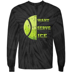 If You Want A Soft Serve Go Get Ice Cream Funny Tennis Tie-Dye Long Sleeve Shirt