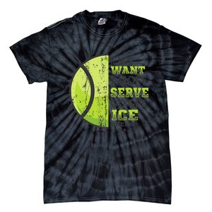 If You Want A Soft Serve Go Get Ice Cream Funny Tennis Tie-Dye T-Shirt