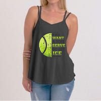 If You Want A Soft Serve Go Get Ice Cream Funny Tennis Women's Strappy Tank