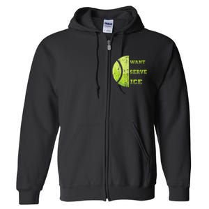 If You Want A Soft Serve Go Get Ice Cream Funny Tennis Full Zip Hoodie