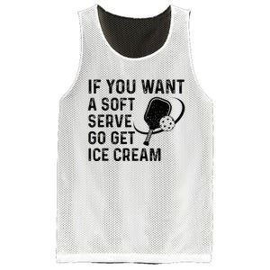 If You Want A Soft Serve Funny Pickleball Women Mesh Reversible Basketball Jersey Tank