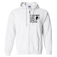 If You Want A Soft Serve Funny Pickleball Women Full Zip Hoodie