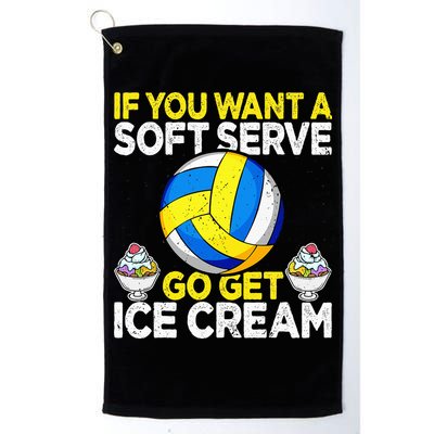If You Want A Soft Serve Go Get Ice Cream Funny Volleyball  Golf Towel