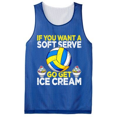If You Want A Soft Serve Go Get Ice Cream Funny Volleyball  Mesh Reversible Basketball Jersey Tank