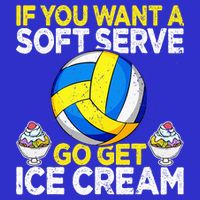 If You Want A Soft Serve Go Get Ice Cream Funny Volleyball  Tumbler