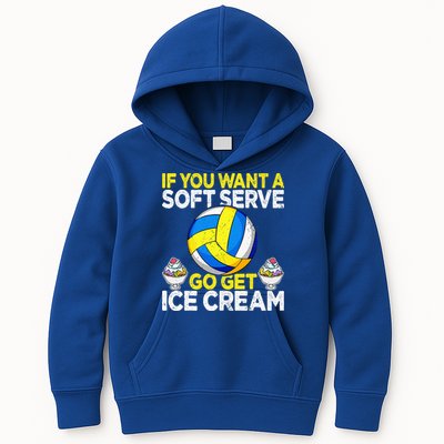 If You Want A Soft Serve Go Get Ice Cream Funny Volleyball  Kids Hoodie