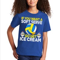 If You Want A Soft Serve Go Get Ice Cream Funny Volleyball  Kids T-Shirt
