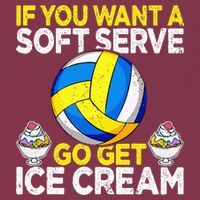 If You Want A Soft Serve Go Get Ice Cream Funny Volleyball  16oz Travel Tumbler