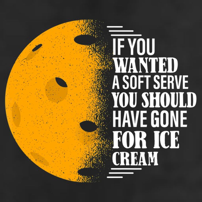 If You Wanted A Soft Serve Funny Pickleball TShirt 7 Panel Mesh Trucker Snapback Hat