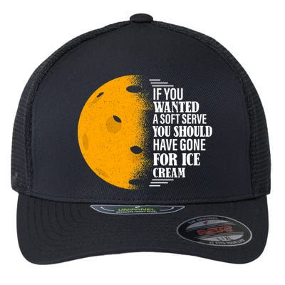 If You Wanted A Soft Serve Funny Pickleball TShirt Flexfit Unipanel Trucker Cap