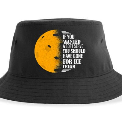 If You Wanted A Soft Serve Funny Pickleball TShirt Sustainable Bucket Hat