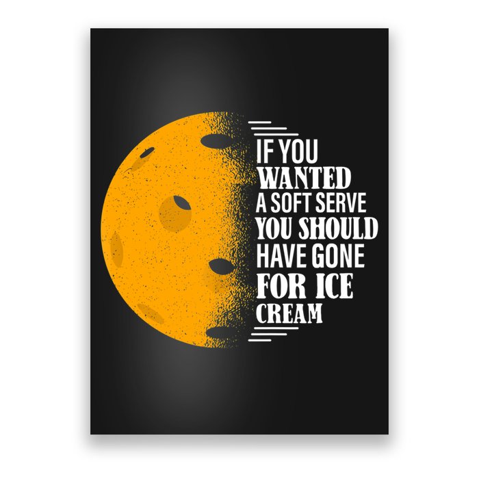 If You Wanted A Soft Serve Funny Pickleball TShirt Poster