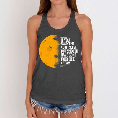 If You Wanted A Soft Serve Funny Pickleball TShirt Women's Knotted Racerback Tank
