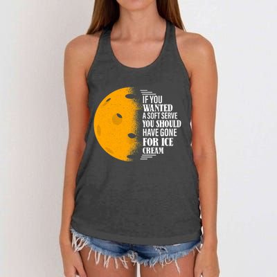 If You Wanted A Soft Serve Funny Pickleball TShirt Women's Knotted Racerback Tank