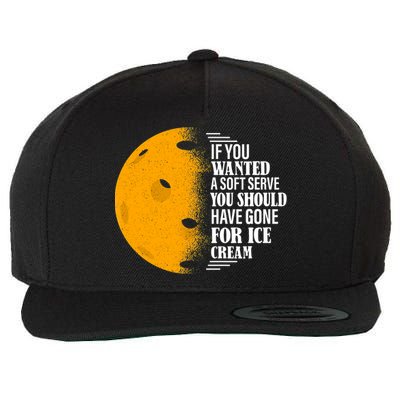 If You Wanted A Soft Serve Funny Pickleball TShirt Wool Snapback Cap