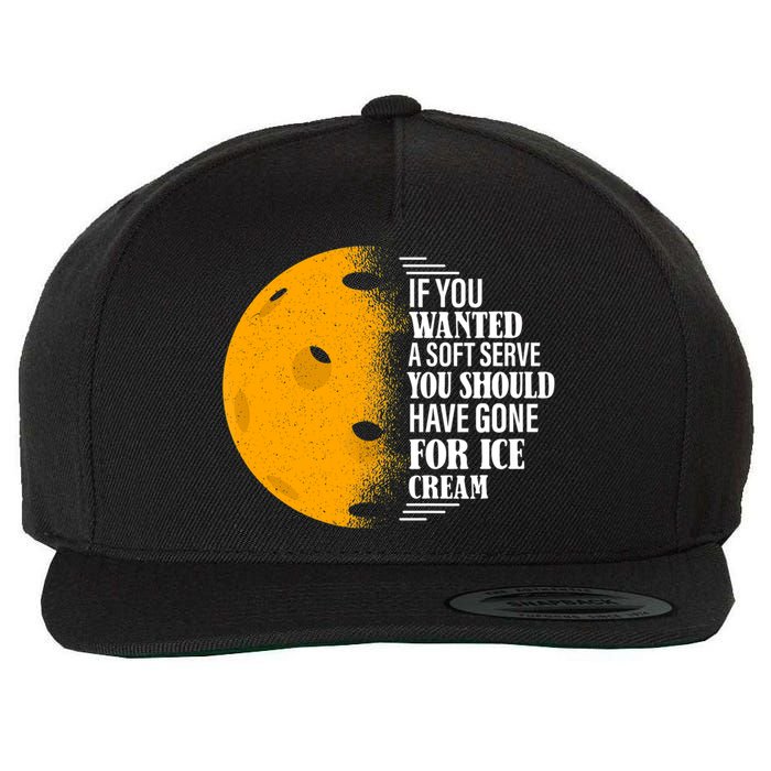 If You Wanted A Soft Serve Funny Pickleball TShirt Wool Snapback Cap