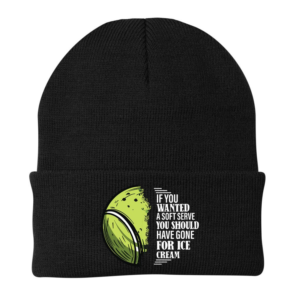 If You Wanted A Soft Serve Funny Tennis Player Beanie