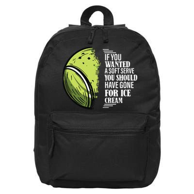 If You Wanted A Soft Serve Funny Tennis Player 16 in Basic Backpack