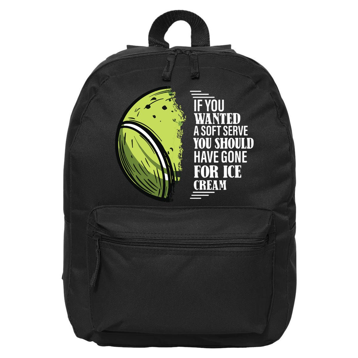 If You Wanted A Soft Serve Funny Tennis Player 16 in Basic Backpack