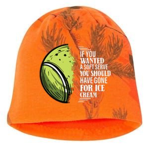 If You Wanted A Soft Serve Funny Tennis Player Kati - Camo Knit Beanie