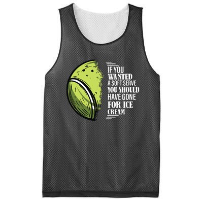 If You Wanted A Soft Serve Funny Tennis Player Mesh Reversible Basketball Jersey Tank