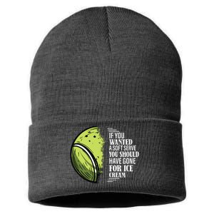 If You Wanted A Soft Serve Funny Tennis Player Sustainable Knit Beanie