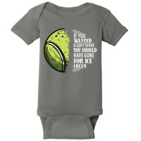 If You Wanted A Soft Serve Funny Tennis Player Baby Bodysuit