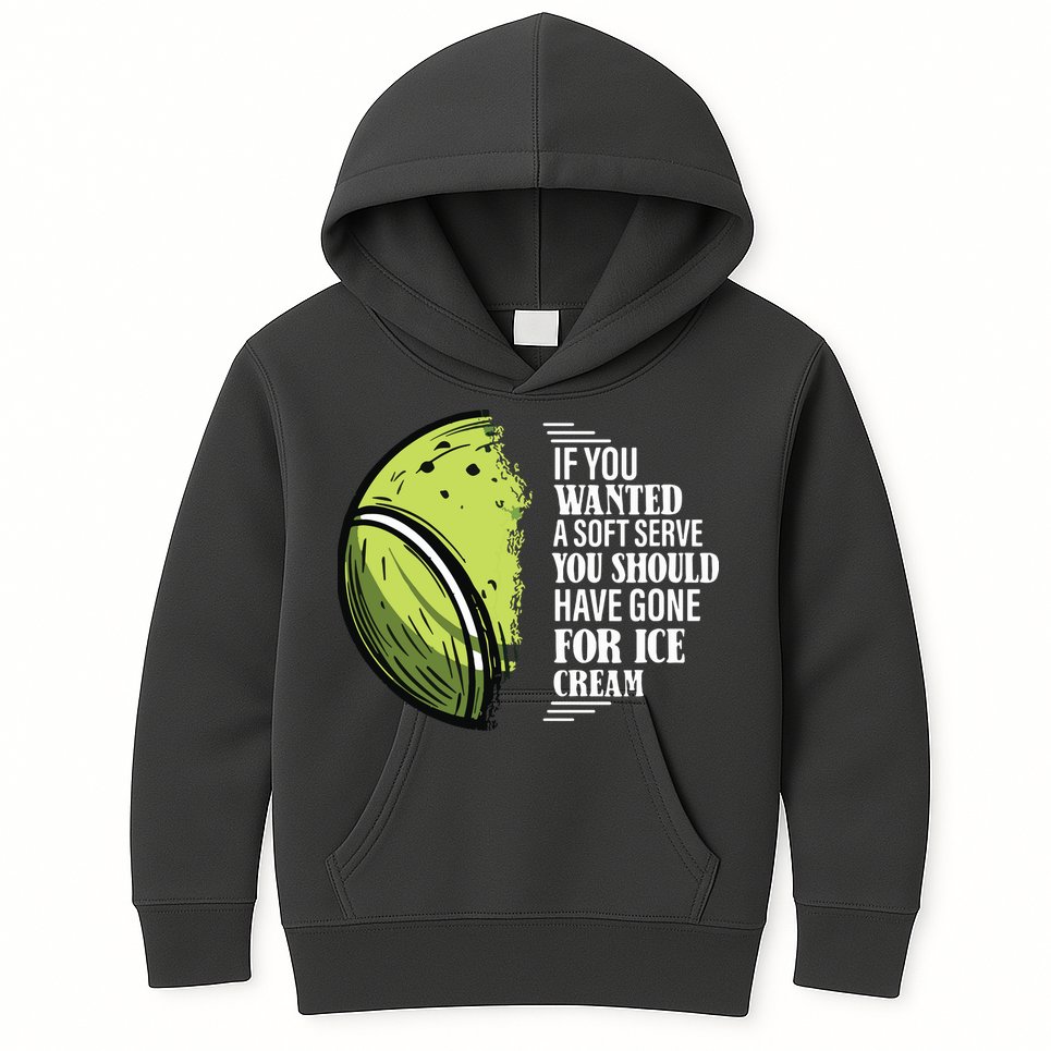 If You Wanted A Soft Serve Funny Tennis Player Kids Hoodie