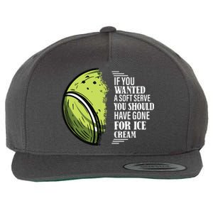 If You Wanted A Soft Serve Funny Tennis Player Wool Snapback Cap