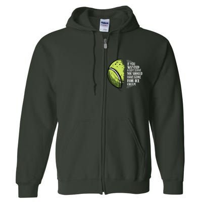 If You Wanted A Soft Serve Funny Tennis Player Full Zip Hoodie