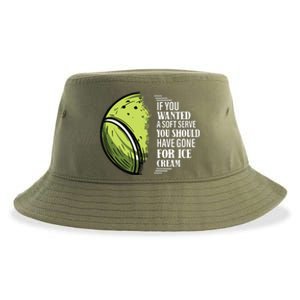 If You Wanted A Soft Serve Funny Tennis Player Sustainable Bucket Hat