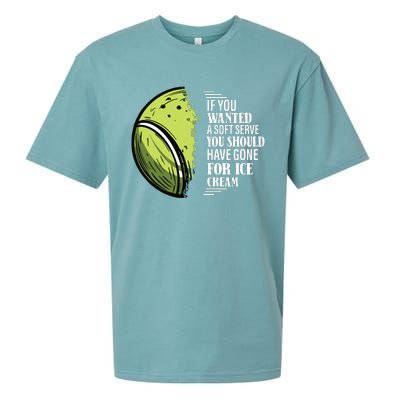 If You Wanted A Soft Serve Funny Tennis Player Sueded Cloud Jersey T-Shirt