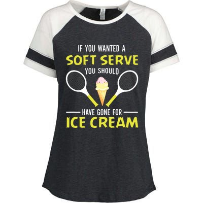 If You Wanted A Soft Serve Funny Tennis Shirts Tennis Lover Enza Ladies Jersey Colorblock Tee