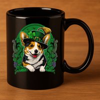 Irish You Were Beer St Patricks Day Shamrock's Irish Day 11oz C Handle Ceramic Mug