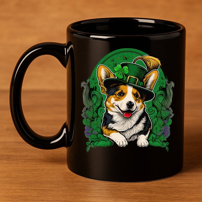 Irish You Were Beer St Patricks Day Shamrock's Irish Day 11oz C Handle Ceramic Mug