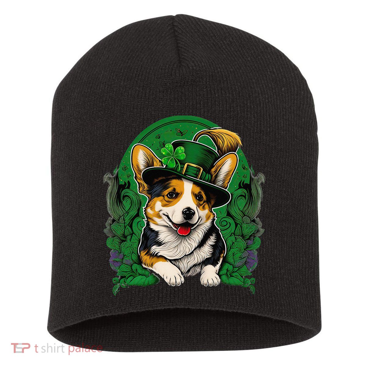 Irish You Were Beer St Patricks Day Shamrock's Irish Day Short Acrylic Beanie