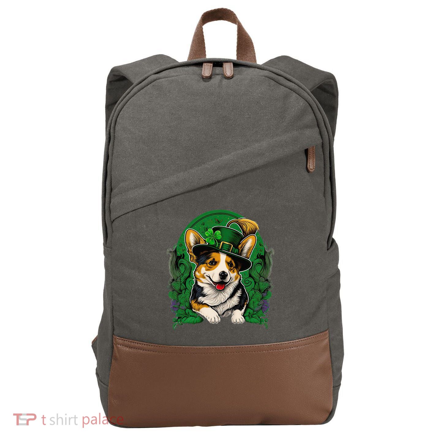 Irish You Were Beer St Patricks Day Shamrock's Irish Day Cotton Canvas Backpack