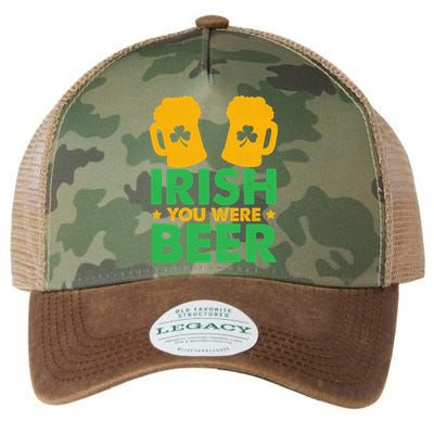 Irish You Were Beer St Patricks Day Shamrock's Irish Day Legacy Tie Dye Trucker Hat