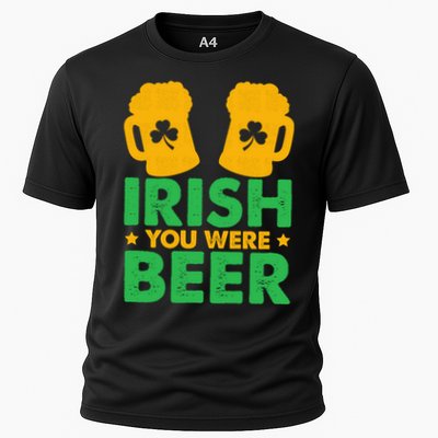 Irish You Were Beer St Patricks Day Shamrock's Irish Day Performance Shirt