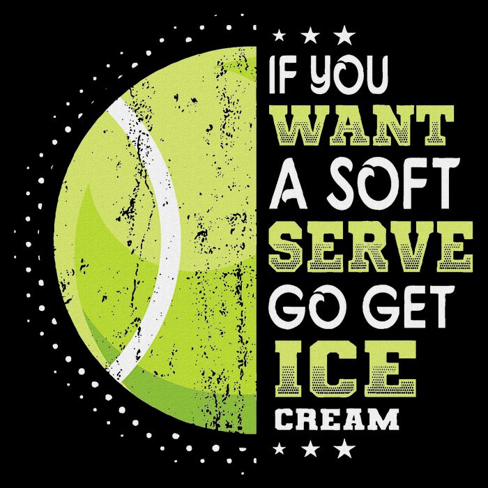 If You Want A Soft Serve Go Get Ice Cream Funny Tennis 16 in Basic Backpack