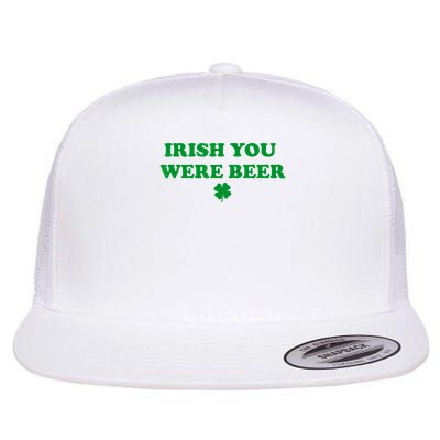  Irish You Were Beer, Irish Shamrock St Paddy's Day Flat Bill Trucker Hat