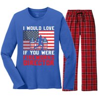 If You Were Fireworks Director Firework Director Funny Gift Women's Long Sleeve Flannel Pajama Set 