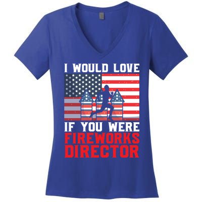 If You Were Fireworks Director Firework Director Funny Gift Women's V-Neck T-Shirt