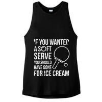 If You Wanted A Soft Serve Ping Pong Ladies PosiCharge Tri-Blend Wicking Tank