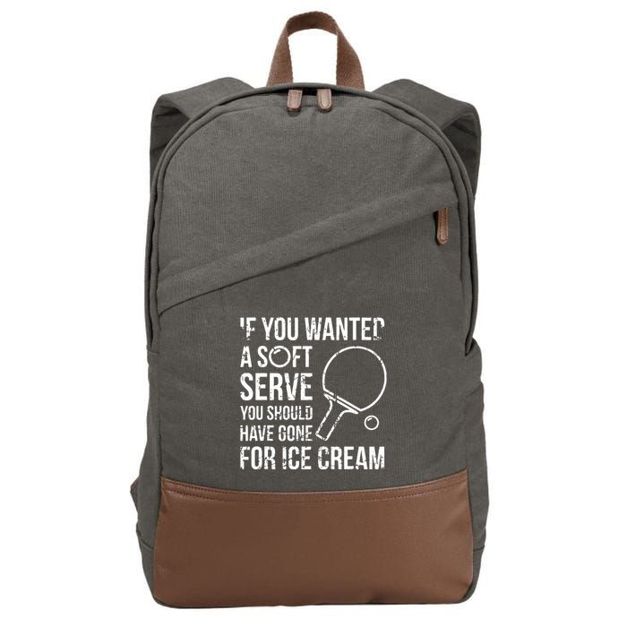 If You Wanted A Soft Serve Ping Pong Cotton Canvas Backpack