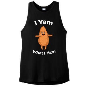 I Yam What I Yam Dancing Sweet Potato Ladies PosiCharge Tri-Blend Wicking Tank