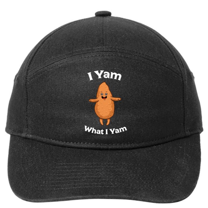 I Yam What I Yam Dancing Sweet Potato 7-Panel Snapback Hat
