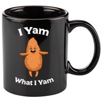 I Yam What I Yam Dancing Sweet Potato 11oz C Handle Ceramic Mug